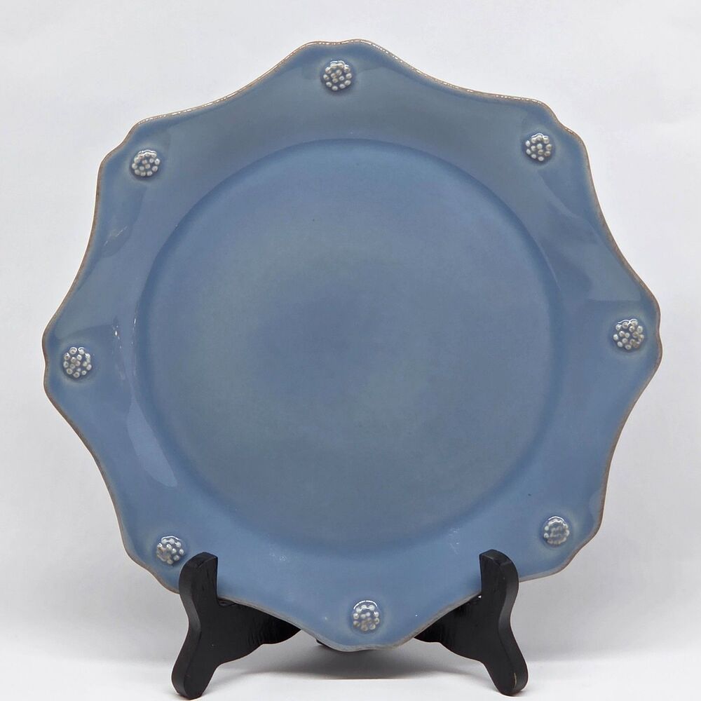 Juliska "Chambray" Berries And Thread 9" Diameter Salad Plate VGC Portugal